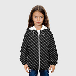 Куртка с капюшоном детская Настоящий карбон, цвет: 3D-белый — фото 2