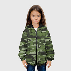 Куртка с капюшоном детская ВЯЗАННЫЙ КАМУФЛЯЖ, цвет: 3D-черный — фото 2