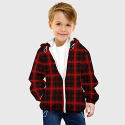 Куртка с капюшоном детская Шотландка, цвет: 3D-белый — фото 2