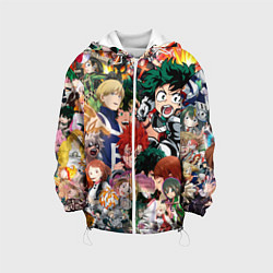 Куртка с капюшоном детская Моя геройская академия, цвет: 3D-белый