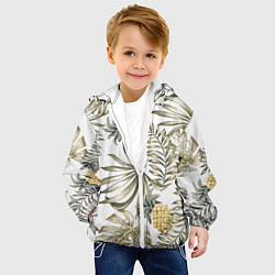 Куртка с капюшоном детская Тропики хаки, цвет: 3D-белый — фото 2