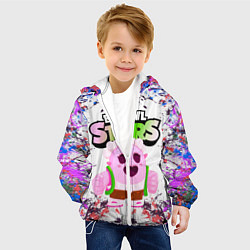 Куртка с капюшоном детская Sakura Spike Brawl Stars, цвет: 3D-белый — фото 2