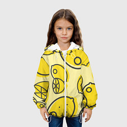 Куртка с капюшоном детская Лимончики, цвет: 3D-белый — фото 2