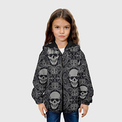 Куртка с капюшоном детская Весёлый Роджер, цвет: 3D-черный — фото 2