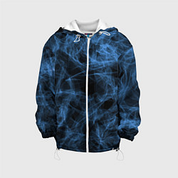 Куртка с капюшоном детская Синий дым, цвет: 3D-белый