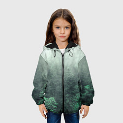 Куртка с капюшоном детская Туманный лес, цвет: 3D-черный — фото 2