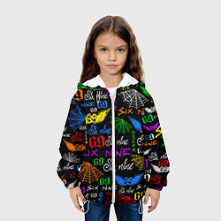 Куртка с капюшоном детская 6IX9INE, цвет: 3D-белый — фото 2