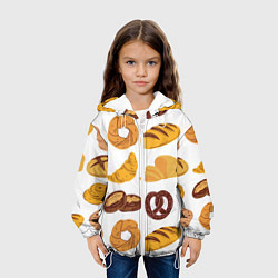 Куртка с капюшоном детская Булки, цвет: 3D-белый — фото 2