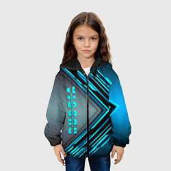 Куртка с капюшоном детская Russia, цвет: 3D-черный — фото 2