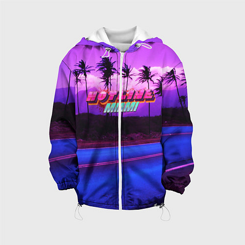 Детская куртка HOTLINE MIAMI / 3D-Белый – фото 1