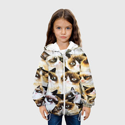 Куртка с капюшоном детская КОТ МЕМ, цвет: 3D-белый — фото 2