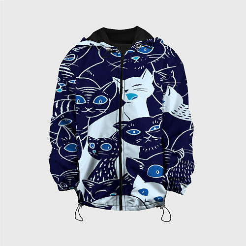 Детская куртка КОТЯТА ПАТТЕРН / 3D-Черный – фото 1