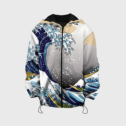 Детская куртка The great wave off kanagawa / 3D-Черный – фото 1