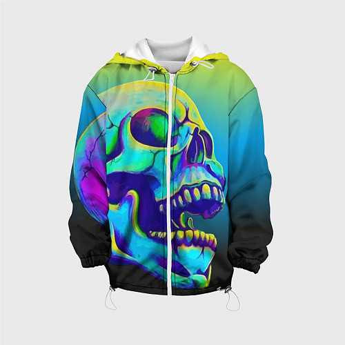 Детская куртка Neon skull / 3D-Белый – фото 1