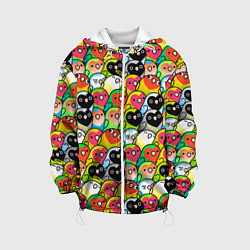 Куртка с капюшоном детская Папуги, цвет: 3D-белый