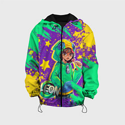 Куртка с капюшоном детская BRAWL STARS LEON, цвет: 3D-черный