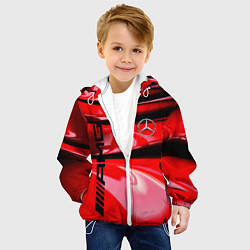 Куртка с капюшоном детская MERCEDES, цвет: 3D-белый — фото 2