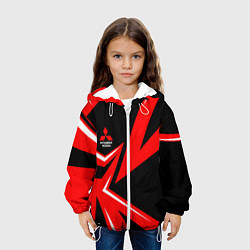 Куртка с капюшоном детская Mitsubishi ФОРМА, цвет: 3D-белый — фото 2