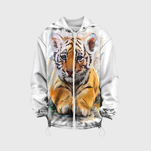 Детская куртка Tiger Art / 3D-Белый – фото 1