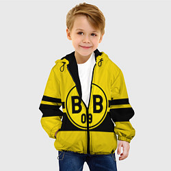 Куртка с капюшоном детская BORUSSIA DORTMUND, цвет: 3D-черный — фото 2