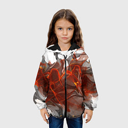 Куртка с капюшоном детская ОГОНЬ, цвет: 3D-черный — фото 2