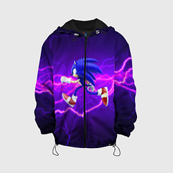 Куртка с капюшоном детская Sonic Storm, цвет: 3D-черный