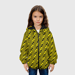Куртка с капюшоном детская Хаффлпафф паттерн, цвет: 3D-черный — фото 2