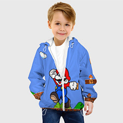 Куртка с капюшоном детская Mario, цвет: 3D-белый — фото 2