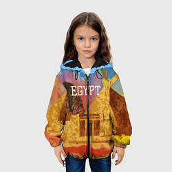 Куртка с капюшоном детская Египет Пирамида Хеопса, цвет: 3D-черный — фото 2