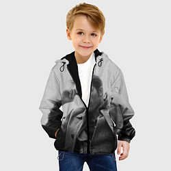 Куртка с капюшоном детская Роберт Паттинсон, цвет: 3D-черный — фото 2