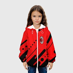 Куртка с капюшоном детская AC MILAN МИЛАН, цвет: 3D-белый — фото 2