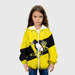 Куртка с капюшоном детская Питтсбург Пингвинз, цвет: 3D-белый — фото 2