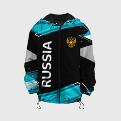 Куртка с капюшоном детская RUSSIA, цвет: 3D-черный