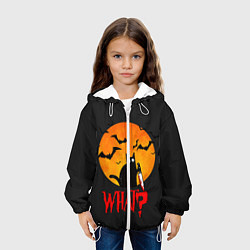 Куртка с капюшоном детская What Cat Halloween, цвет: 3D-белый — фото 2