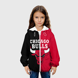 Куртка с капюшоном детская Чикаго Буллз, цвет: 3D-белый — фото 2