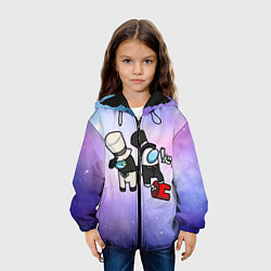 Куртка с капюшоном детская Among us, цвет: 3D-черный — фото 2