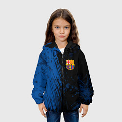 Куртка с капюшоном детская FC Barcelona ФК Барселона, цвет: 3D-черный — фото 2