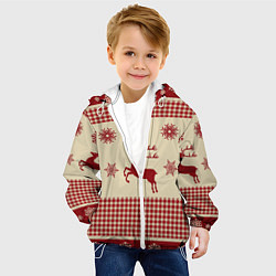 Куртка с капюшоном детская Красные олени, цвет: 3D-белый — фото 2