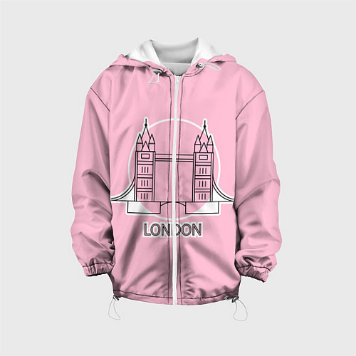 Детская куртка Лондон London Tower bridge / 3D-Белый – фото 1