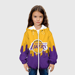 Куртка с капюшоном детская LOS ANGELES LAKERS, цвет: 3D-белый — фото 2