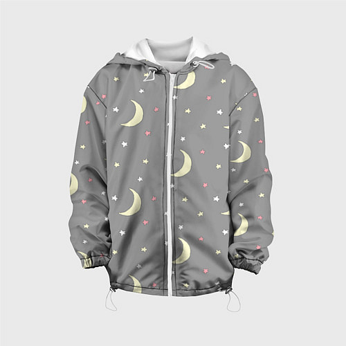 Детская куртка Луна и звезды / 3D-Белый – фото 1