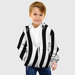 Куртка с капюшоном детская ЧБ, цвет: 3D-белый — фото 2