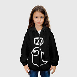 Куртка с капюшоном детская BOO Among Us, цвет: 3D-черный — фото 2
