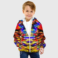 Куртка с капюшоном детская Батик Краски, цвет: 3D-белый — фото 2