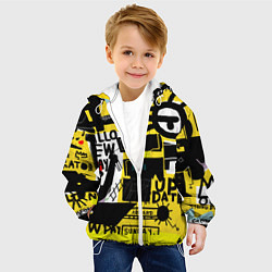 Куртка с капюшоном детская Абстракция, цвет: 3D-белый — фото 2