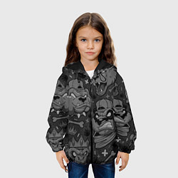 Куртка с капюшоном детская CRAZY ANIMALS, цвет: 3D-черный — фото 2