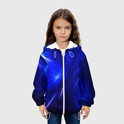 Куртка с капюшоном детская Космический вихрь, цвет: 3D-белый — фото 2