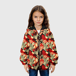 Куртка с капюшоном детская Осенние листья, цвет: 3D-черный — фото 2