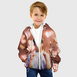 Куртка с капюшоном детская JUNGKOOK BTS, цвет: 3D-белый — фото 2