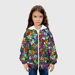 Куртка с капюшоном детская Among Us Overload, цвет: 3D-белый — фото 2